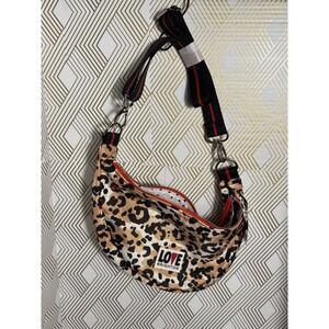 New Brighton Spotted Love Swing Bag Leopard Print Adjustable Strap zipper